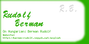 rudolf berman business card